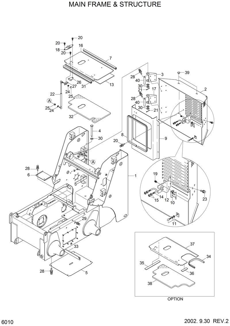 Схема запчастей Hyundai HSL810 - MAIN FRAME &amp; STRUCTURE 