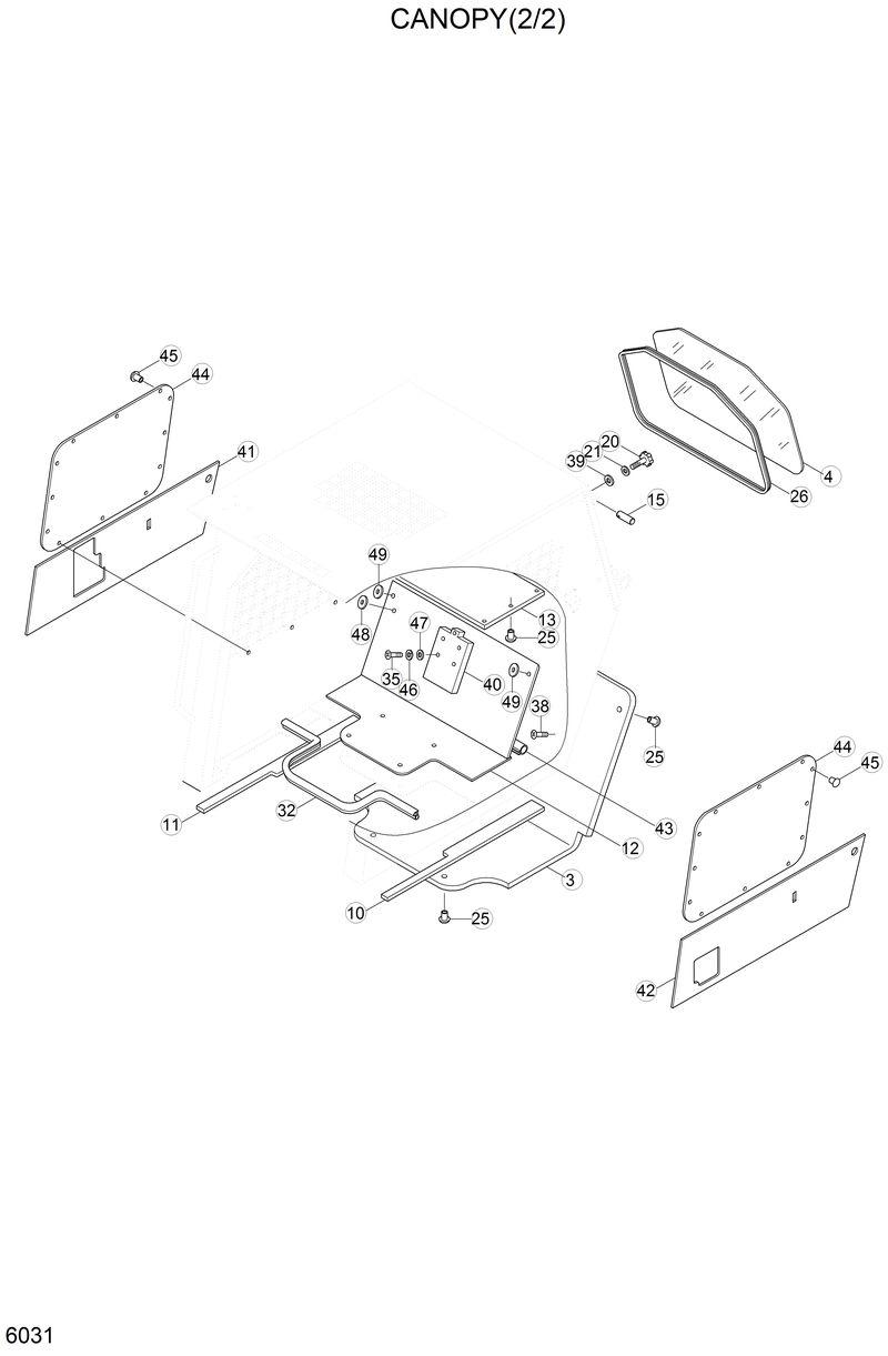 Схема запчастей Hyundai HSL810 - CANOPY(2/2) 