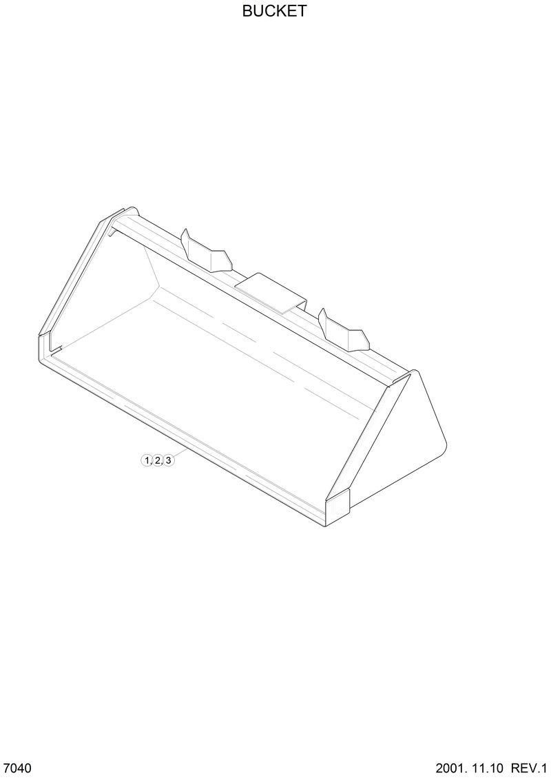 Схема запчастей Hyundai HSL810 - BUCKET 
