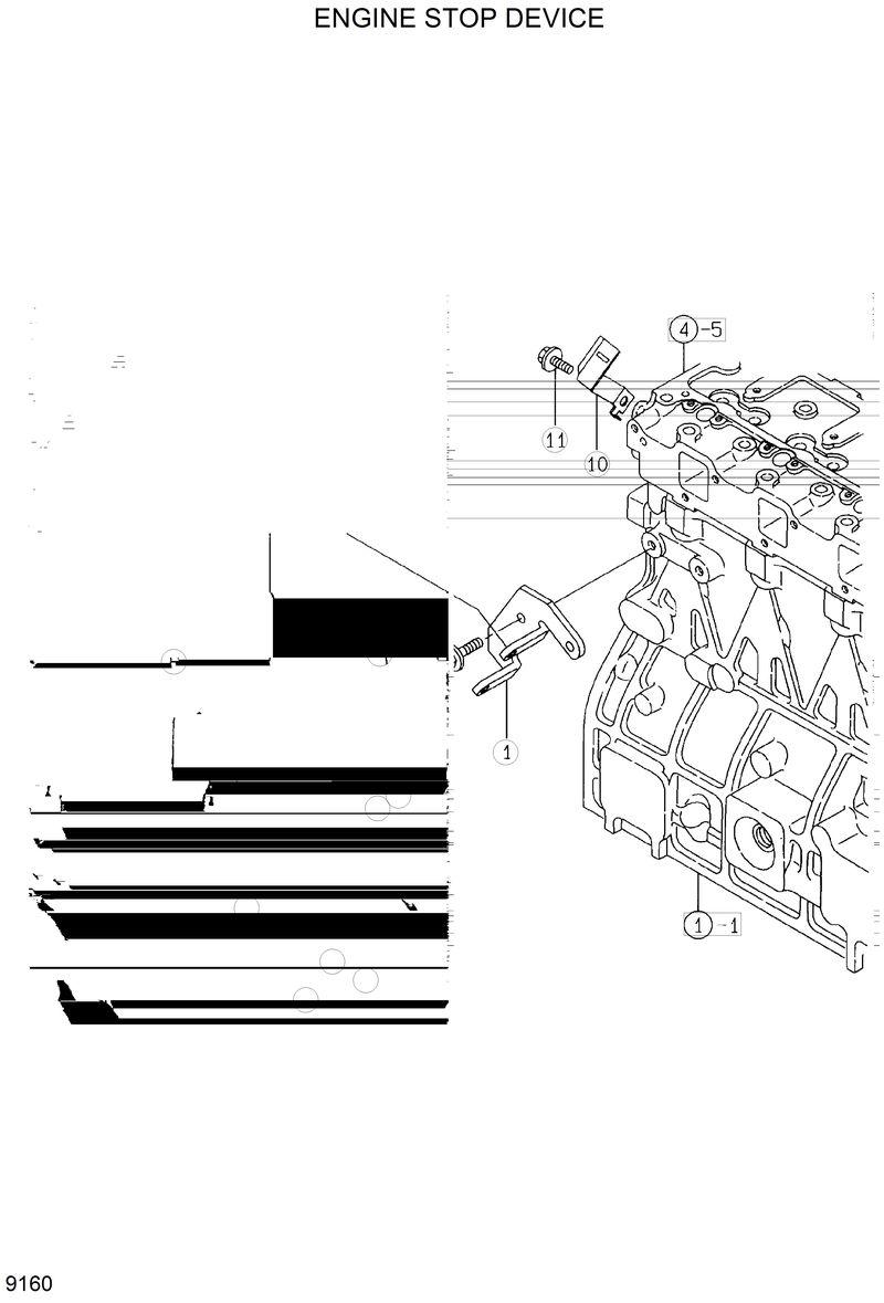Схема запчастей Hyundai HSL810 - ENGINE STOP DEVICE 