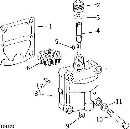 Схема запчастей John Deere 90 - 21 - TACHOMETER DRIVE 10 - ENGINE