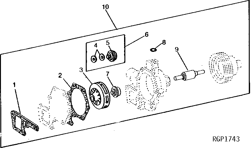Схема запчастей John Deere 90 - 7B - WATER PUMP REPAIR KIT 25 - COOLING SYSTEM