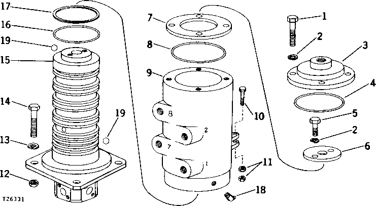 Схема запчастей John Deere 90 - 9 - ROTARY MANIFOLD 40 - MAIN FRAME AND UNDERCARRIAGE