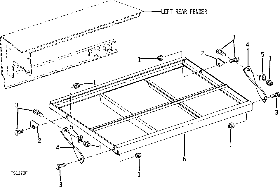 Схема запчастей John Deere 90 - 4 - STORAGE RACK 75 - CAB