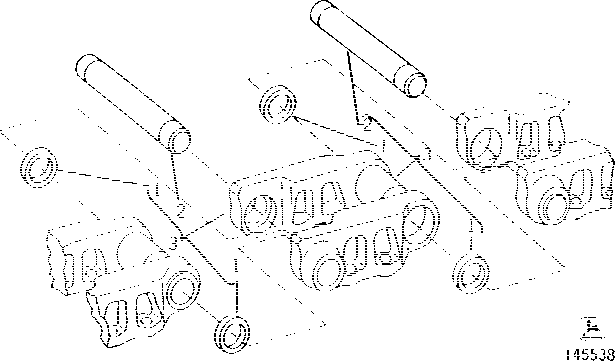 Схема запчастей John Deere 90B - 24 - CHAIN SEGMENT REPAIR KIT 45 - TRACK AND PLANETARY DRIVE