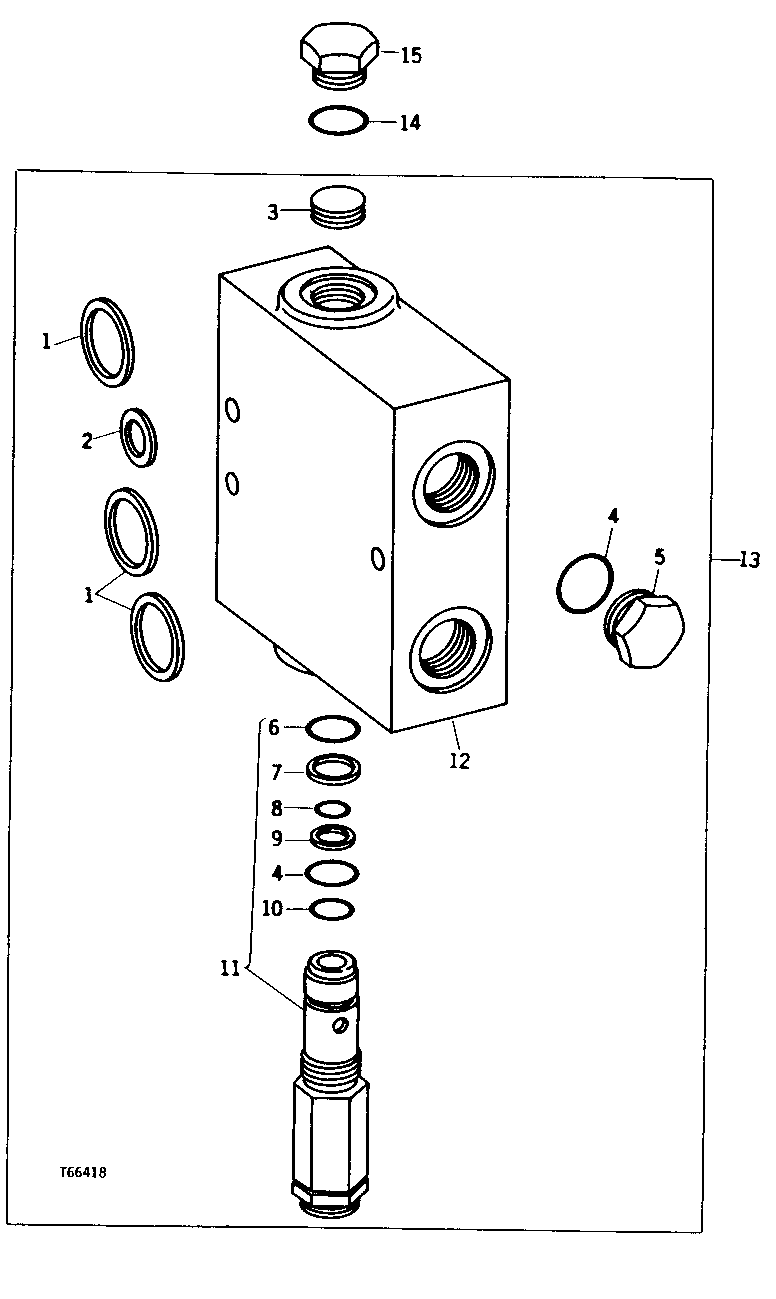 Схема запчастей John Deere 90B - 18 - MID-SECTION INLET, COMBINED FLOW VALVE 50 - HYDRAULIC PUMP AND CONTROL VALVE