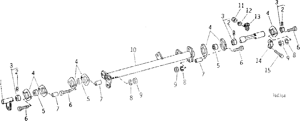 Схема запчастей John Deere 90B - 6 - RIGHT TRACK PIVOT ROD 55 - OPERATING CONTROL LEVERS AND LINKAGE