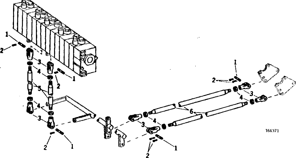 Схема запчастей John Deere 90B - 14 - CONTROL LINKAGE CROWD AND BOOM 55 - OPERATING CONTROL LEVERS AND LINKAGE