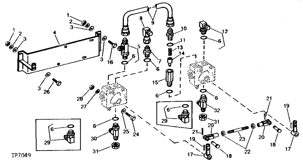 Схема запчастей John Deere 90B - 2 - FLOW DIVIDER, BRACKET, AND OIL LINE 60 - HYDRAULIC SYSTEM
