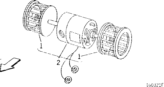 Схема запчастей John Deere 90B - 31 - PRESSURIZER FAN AND MOTOR 75 - CAB