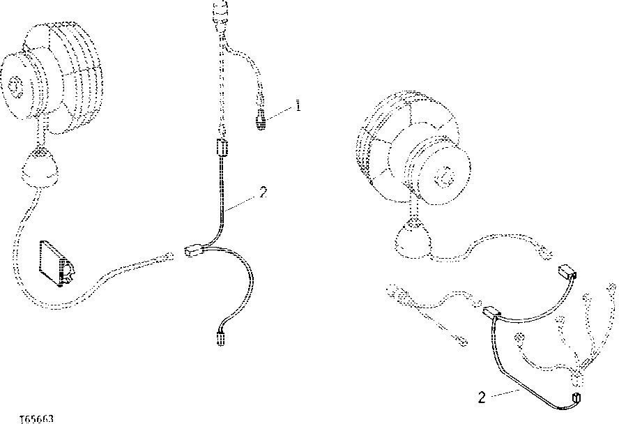 Схема запчастей John Deere 90B - 3 - CAB CIRCULATING FAN WIRING 80 - INSTRUMENTS, SWITCHES, GAUGES AND WIRING