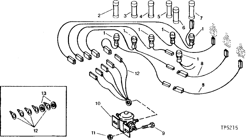 Схема запчастей John Deere 90B - 8 - SWITCH PANEL FUSES 80 - INSTRUMENTS, SWITCHES, GAUGES AND WIRING