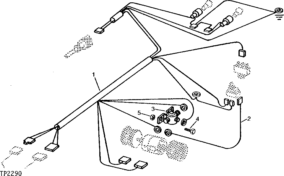 Схема запчастей John Deere 90B - 18 - AIR CONDITIONING HARNESS 80 - INSTRUMENTS, SWITCHES, GAUGES AND WIRING