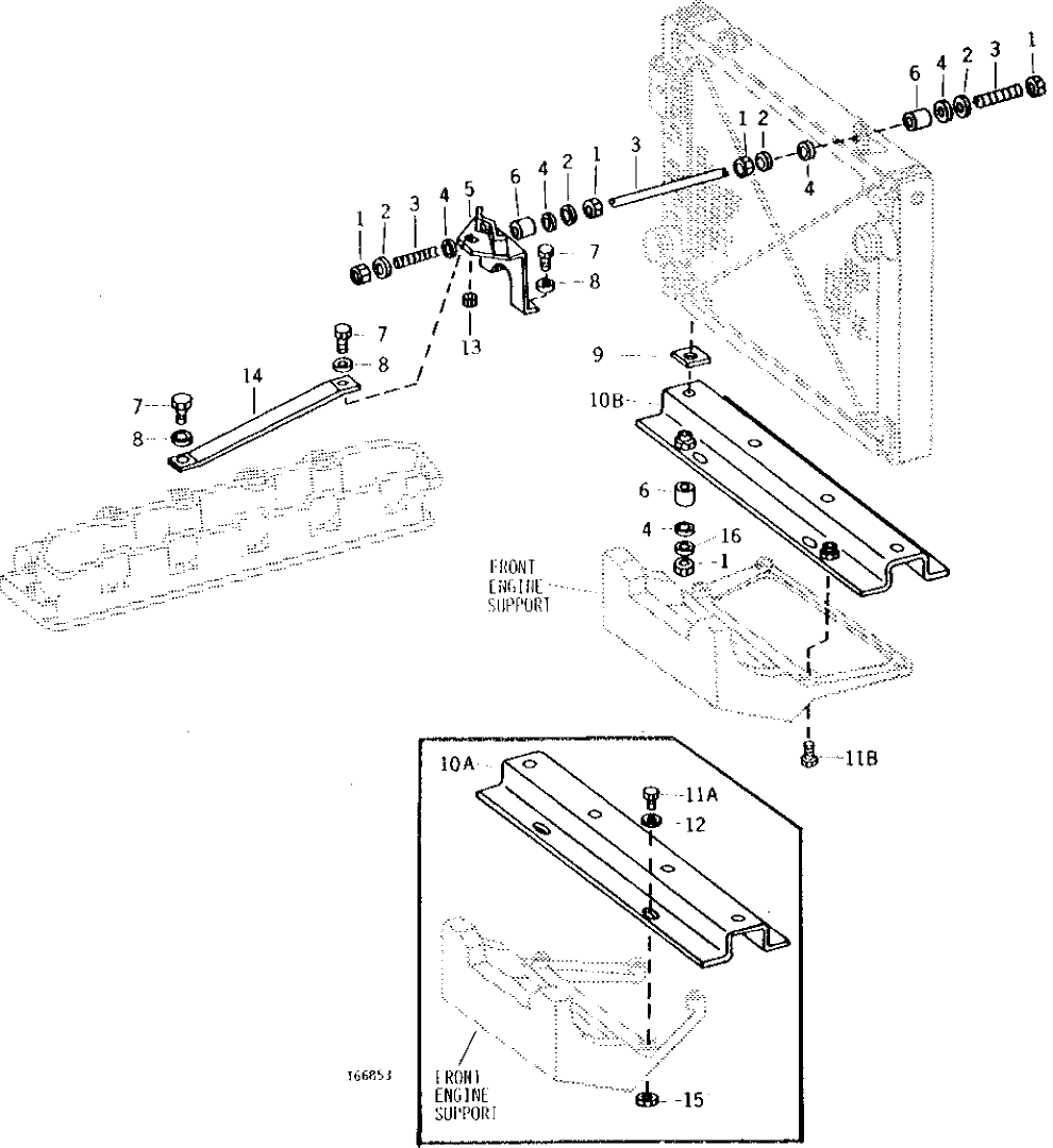 Схема запчастей John Deere 90 - 6 - RADIATOR SUPPORT 510 - ENGINE AUXILIARY SYSTEMS 5