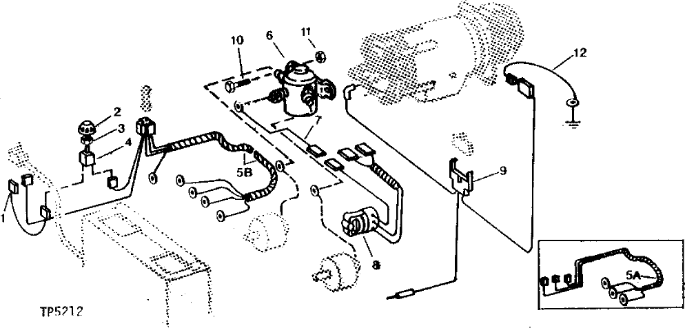 Схема запчастей John Deere 90 - 5 - BLOWER, CONDENSER, AND COMPRESSOR WIRING 1674 - ELECTRICAL SYSTEMS 16