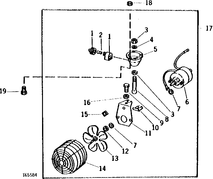 Схема запчастей John Deere 90 - 20 - CAB CIRCULATING FAN 1810 - OPERATORS STATION 18