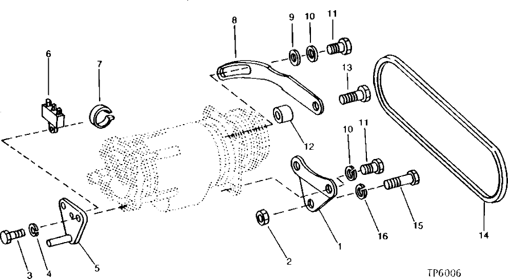 Схема запчастей John Deere 90 - 3 - COMPRESSOR MOUNTING BRACKETS 1830 - OPERATORS STATION 18