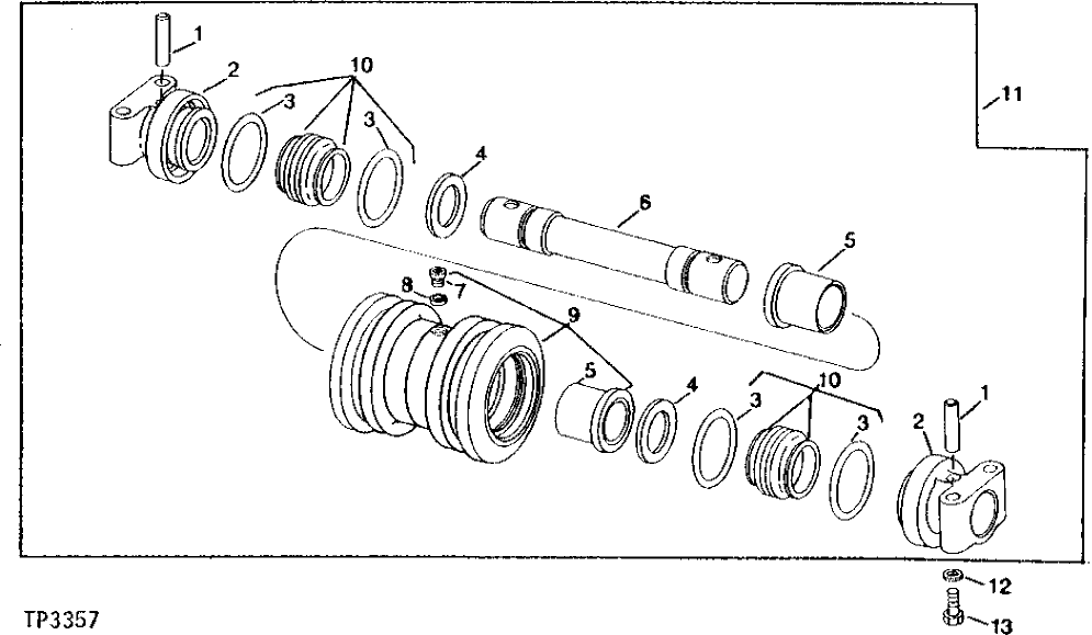 Схема запчастей John Deere 90 - 6 - ROLLERS 130 - TRACKS 1