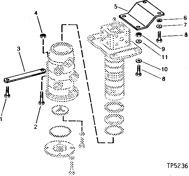 Схема запчастей John Deere 90 - 25 - ROTARY MANIFOLD ATTACHING HARDWARE 260 - AXLES AND SUSPENSION SYSTEMS 2