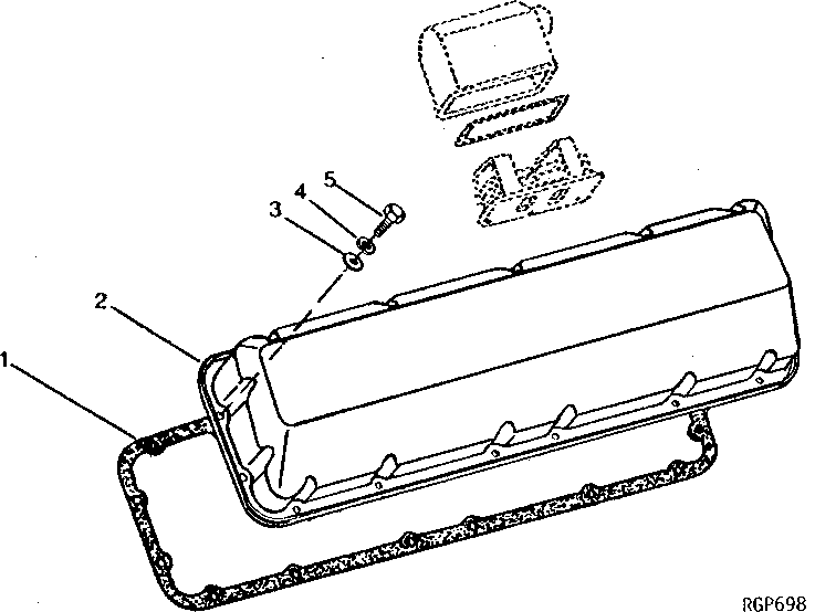 Схема запчастей John Deere 90 - 8 - ROCKER ARM COVER 402 - ENGINE 4