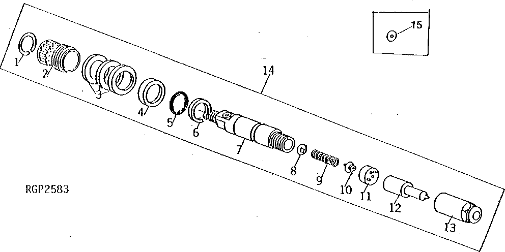 Схема запчастей John Deere 90 - 2 - FUEL INJECTION NOZZLE 413 - ENGINE 4
