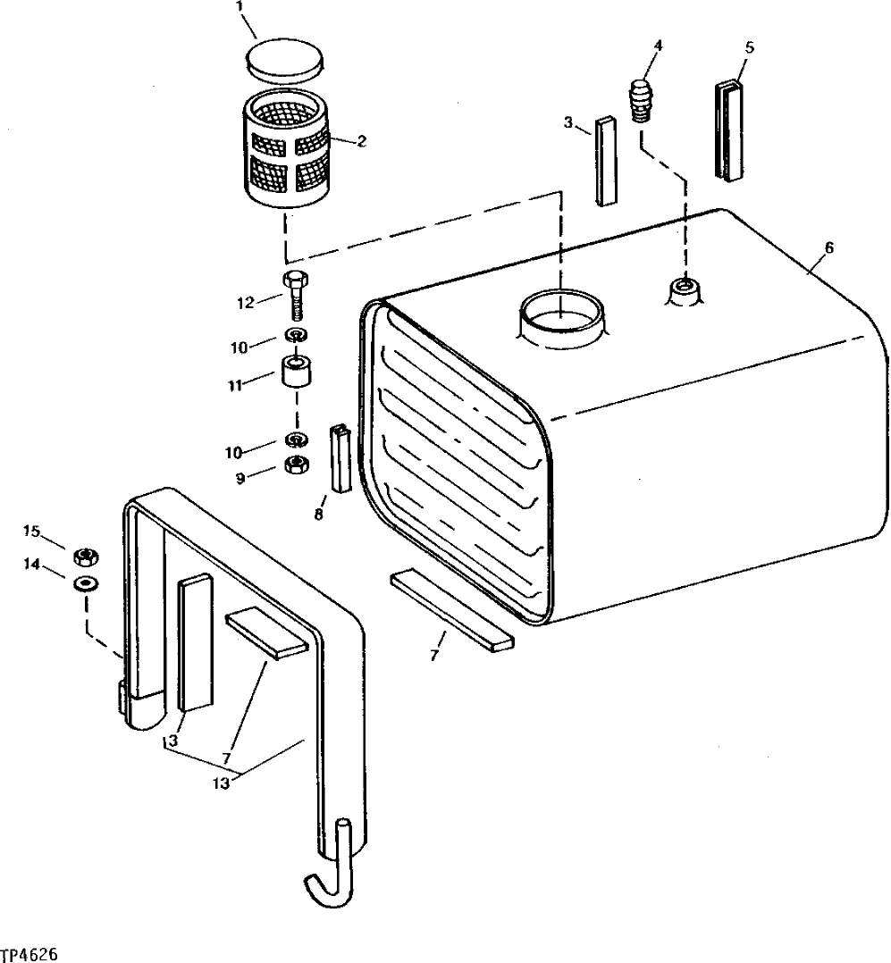 Схема запчастей John Deere 90 - 2 - FUEL TANK 560 - ENGINE AUXILIARY SYSTEMS 5