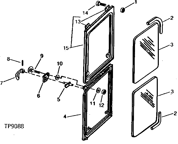 Схема запчастей John Deere 90 - 5 - CAB WINDSHIELD 1810 - OPERATORS STATION 18