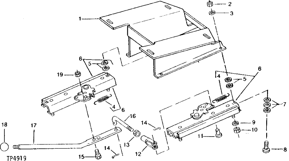 Схема запчастей John Deere 90 - 3 - SEAT ADJUSTERS 1821 - OPERATORS STATION 18