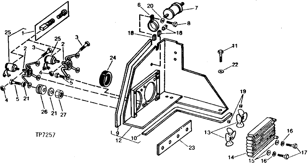 Схема запчастей John Deere 90 - 4 - CONDENSER WITH MOTORS, DRYER AND SUPPORT 1830 - OPERATORS STATION 18