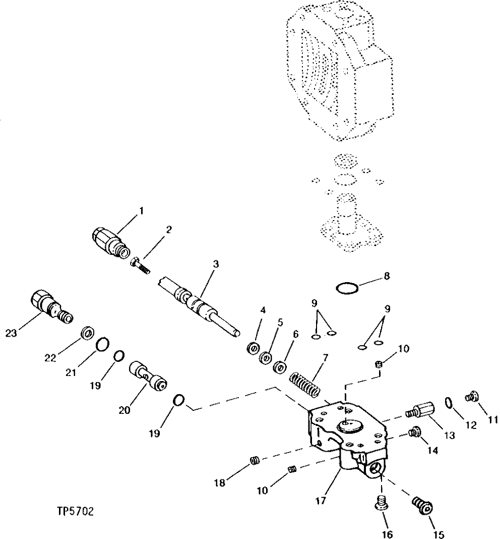 Схема запчастей John Deere 90A - 6 - PROPEL MOTOR 260 - UNDERCARRIAGE 2