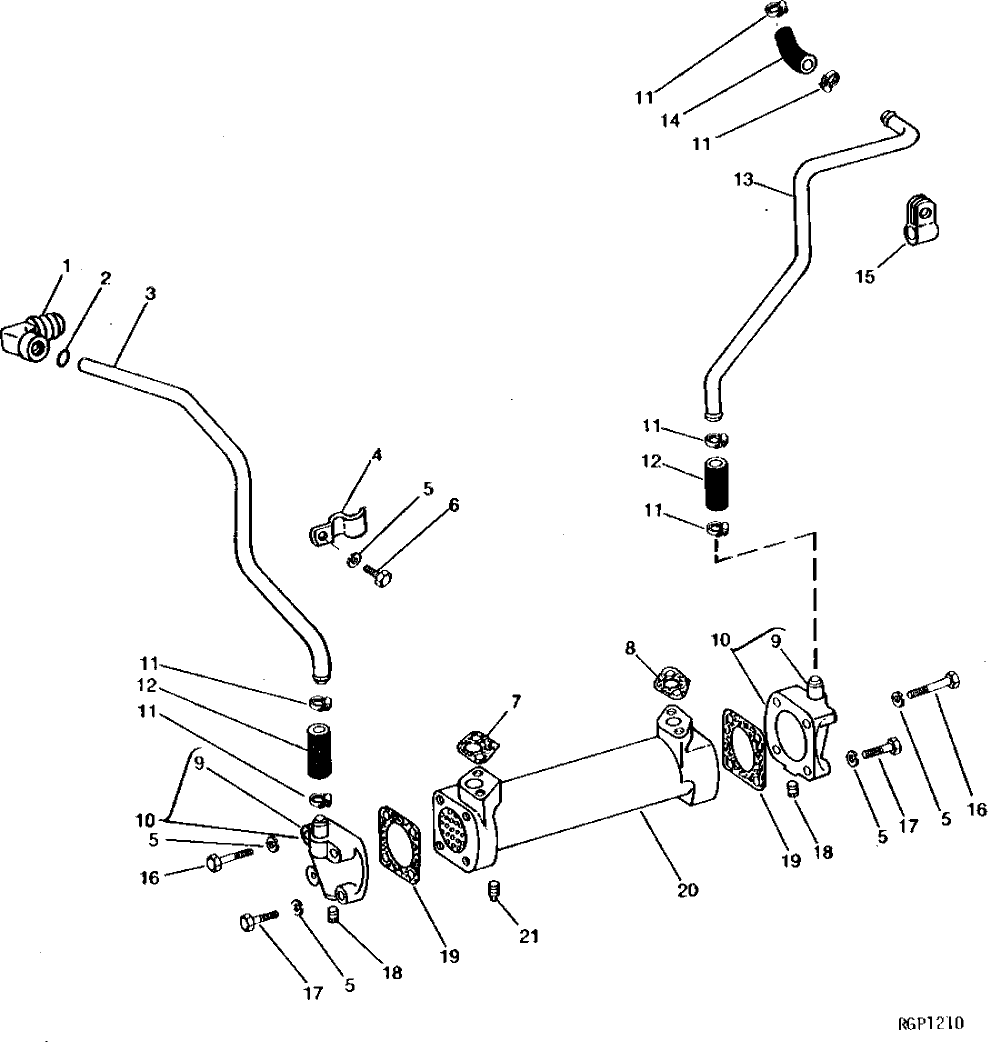Схема запчастей John Deere 90A - 2 - ENGINE OIL COOLER 419 - ENGINE 4