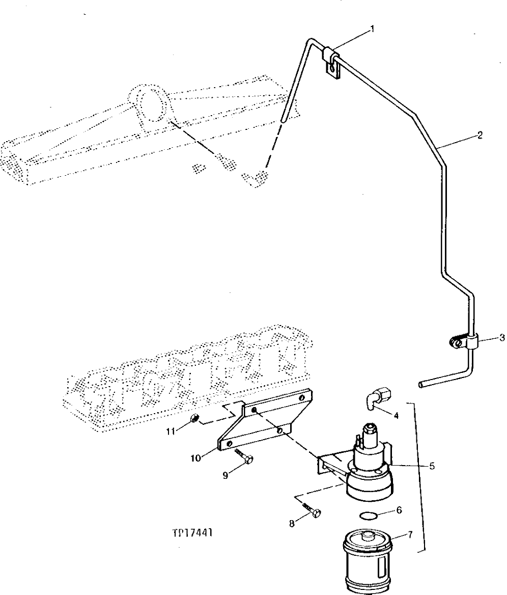 Схема запчастей John Deere 90A - 2 - COLD WEATHER STARTING AID 505 - ENGINE AUXILIARY SYSTEMS 5