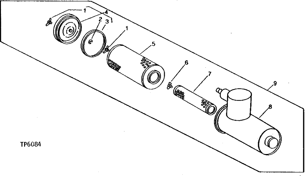 Схема запчастей John Deere 90A - 1 - AIR CLEANER 520 - ENGINE AUXILIARY SYSTEMS 5