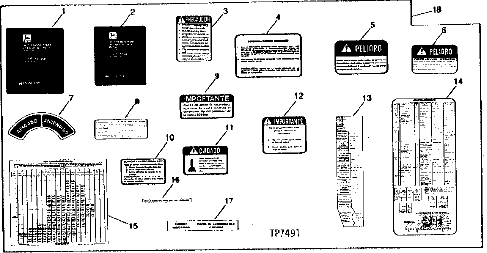 Схема запчастей John Deere 90A - 1B - DECALS AND LABELS 1320 - MISCELLANEOUS VEHICLE 13
