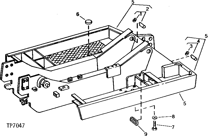 Схема запчастей John Deere 90A - 1 - MAIN FRAME 1740 - FRAME, CHASSIS OR SUPPORTING STRUCTURE 17