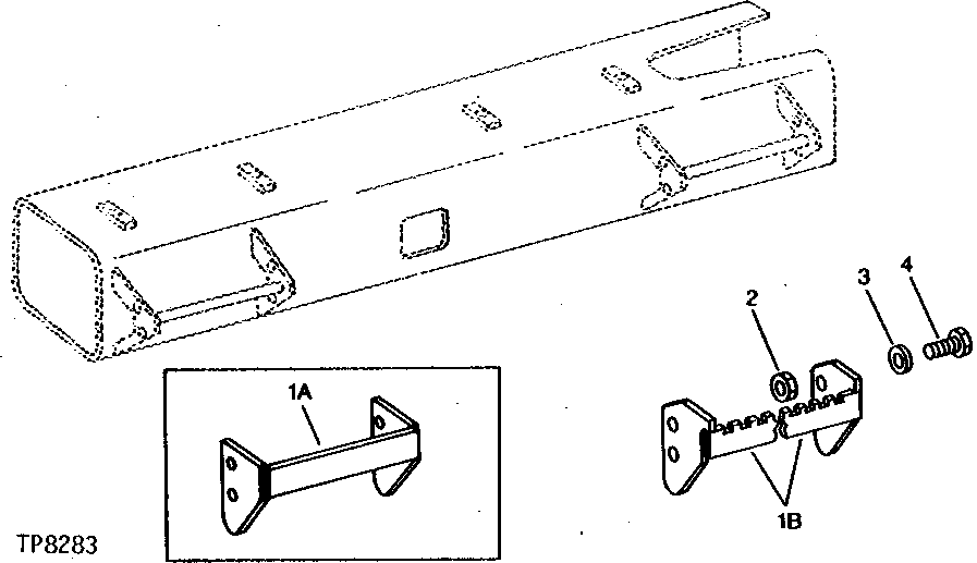 Схема запчастей John Deere 90A - 1 - STEP EXTENSION 1822 - OPERATORS STATION 18