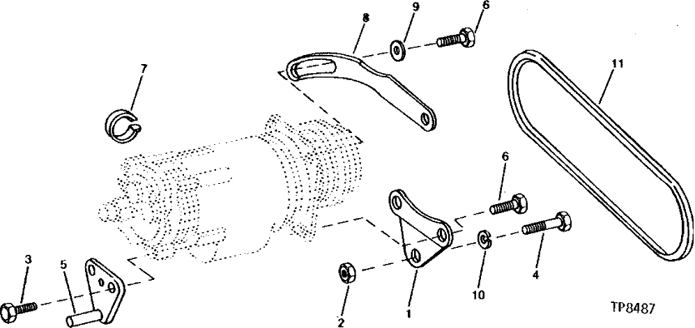 Схема запчастей John Deere 90A - 3 - COMPRESSOR MOUNTING BRACKETS 1830 - OPERATORS STATION 18