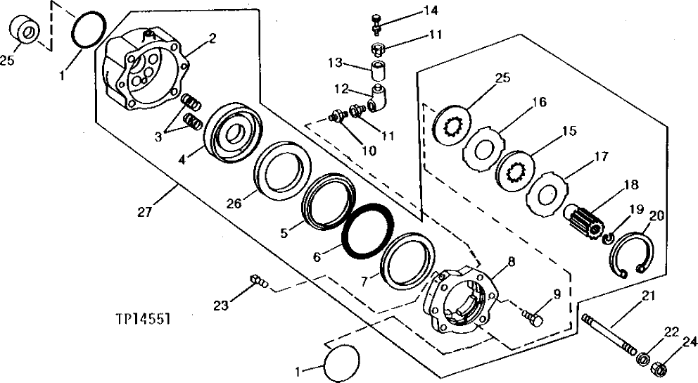 Схема запчастей John Deere 90A - 1 - HOUSE LOCK 4311 - SWING, ROTATION OR PIVOTING SYSTEM 43