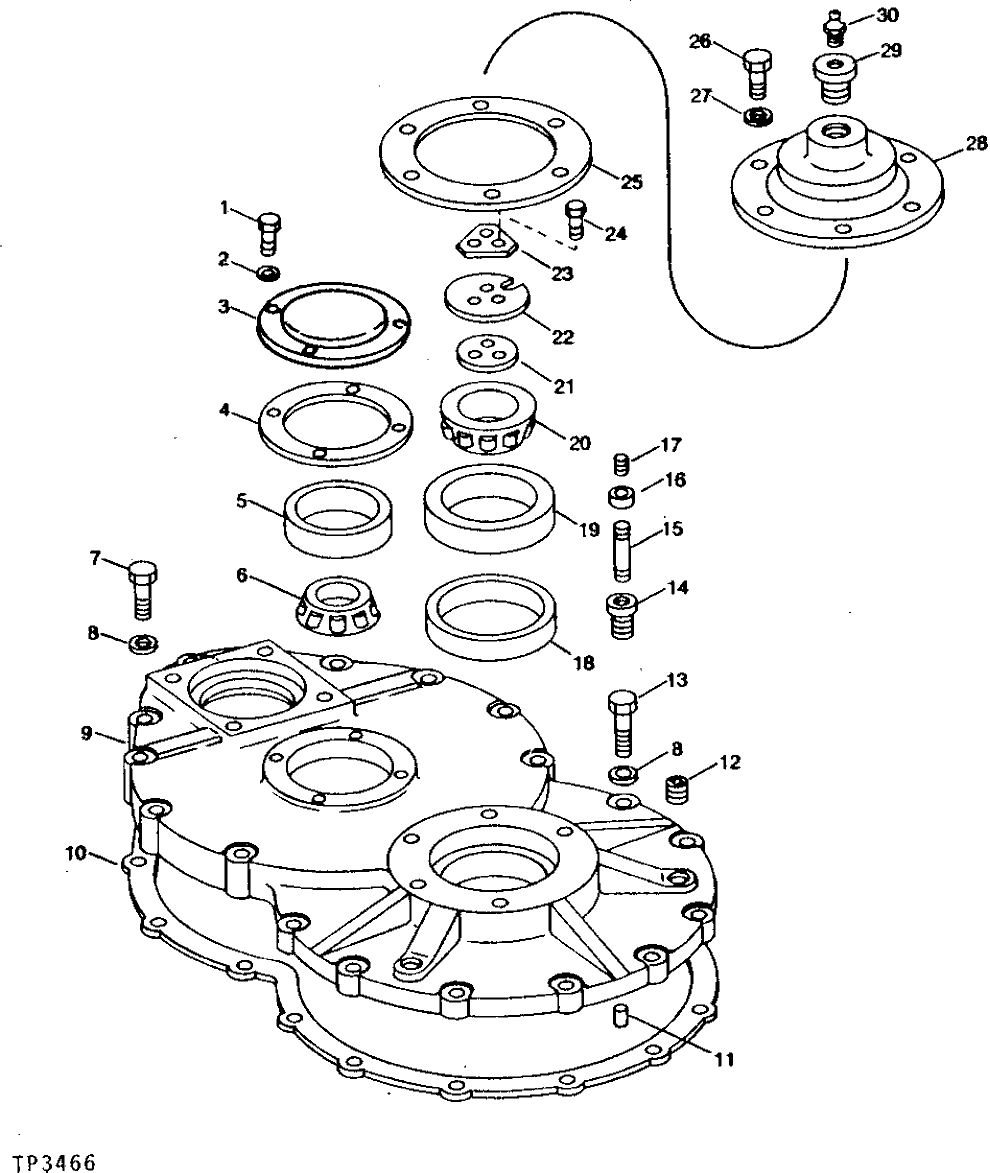 Схема запчастей John Deere 90A - 4 - SWING GEARBOX COVER 4350 - SWING, ROTATION OR PIVOTING SYSTEM 43