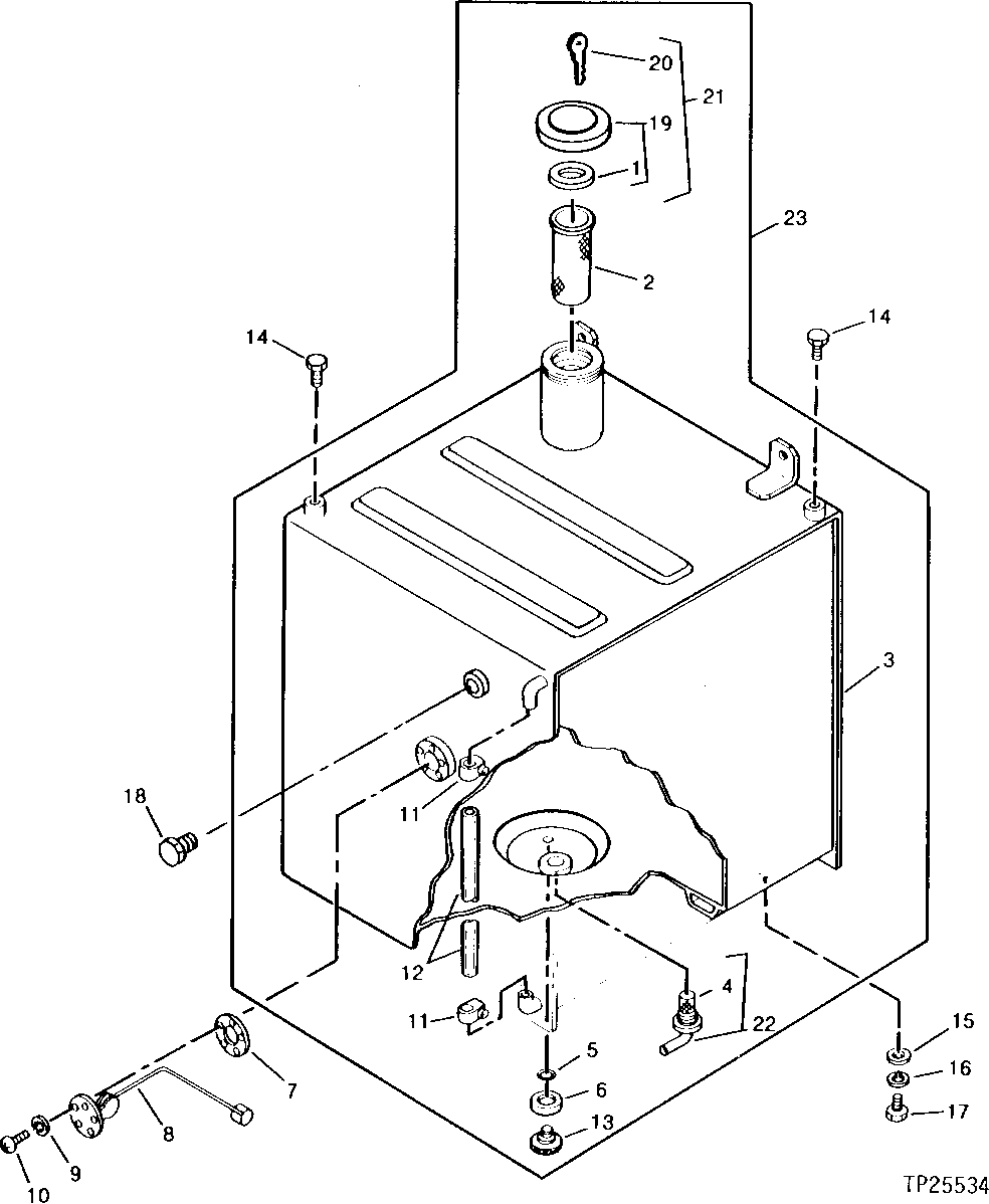 Схема запчастей John Deere 90 - 2 - FUEL TANK 560 - ENGINE AUXILIARY SYSTEMS 5