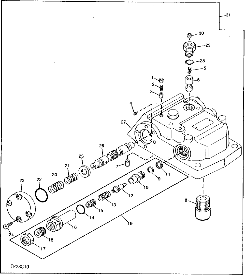 Схема запчастей John Deere 90 - 2 - COUNTERBALANCE VALVE 260 - AXLES AND SUSPENSION SYSTEMS 2