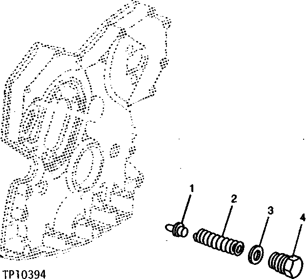 Схема запчастей John Deere 90 - 3 - ENGINE OIL PRESSURE REGULATING VALVE 407 - ENGINE 4