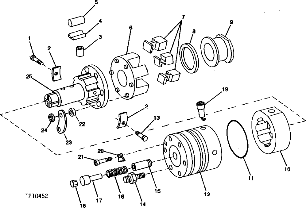 Схема запчастей John Deere 90 - 8 - FUEL INJECTION PUMP HEAD AND ROTOR GROUP 413 - ENGINE 4