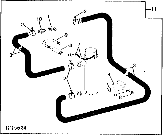 Схема запчастей John Deere 90 - 4 - ENGINE COOLANT HEATER 505 - ENGINE AUXILIARY SYSTEMS 5