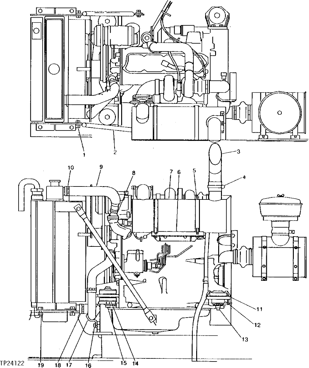 Схема запчастей John Deere 90 - 4 - ENGINE AUXILIARY SYSTEM 510 - ENGINE AUXILIARY SYSTEMS 5