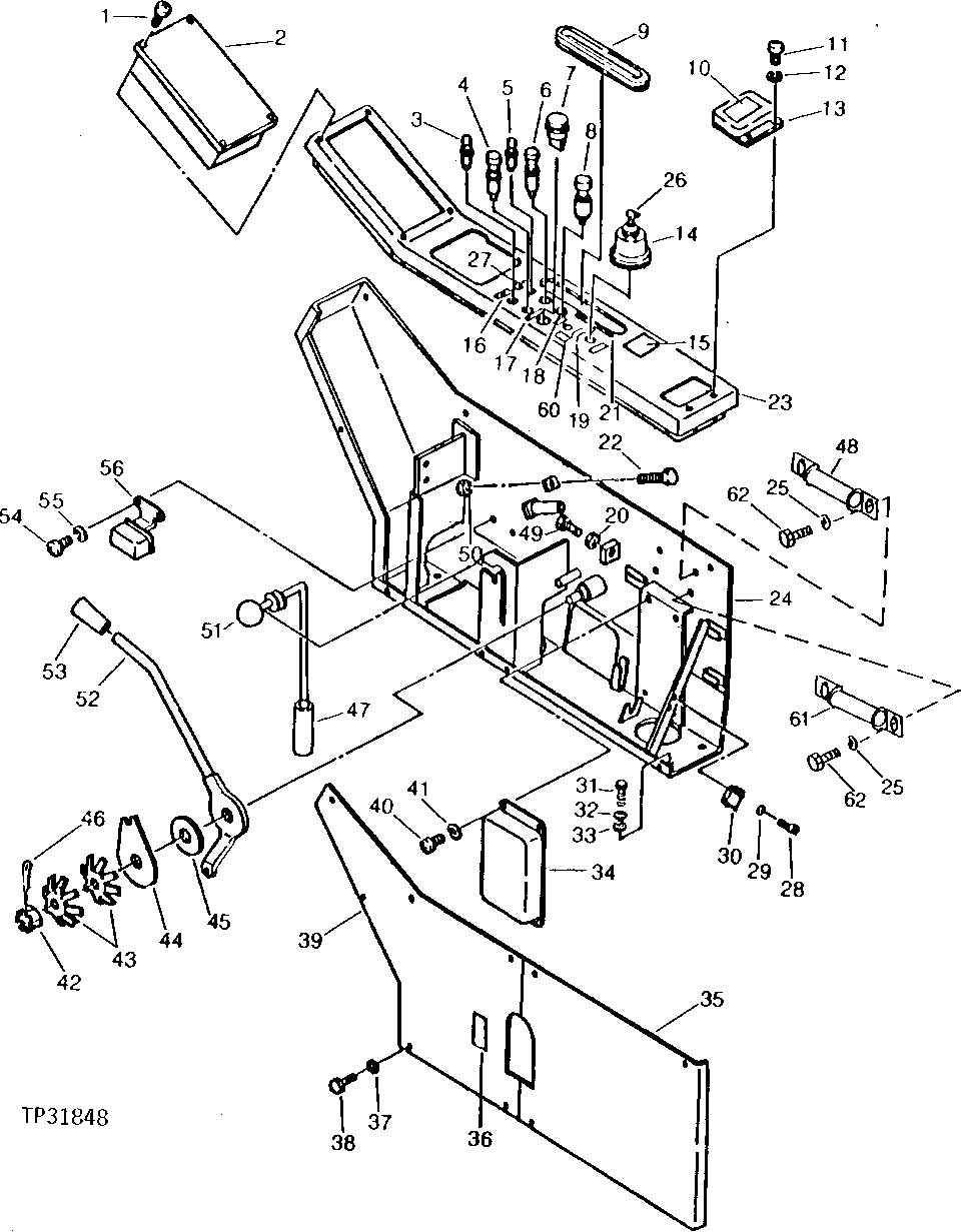 Схема запчастей John Deere 90 - 6 - CONSOLE AND SWITCHES 1810 - OPERATORS STATION 18