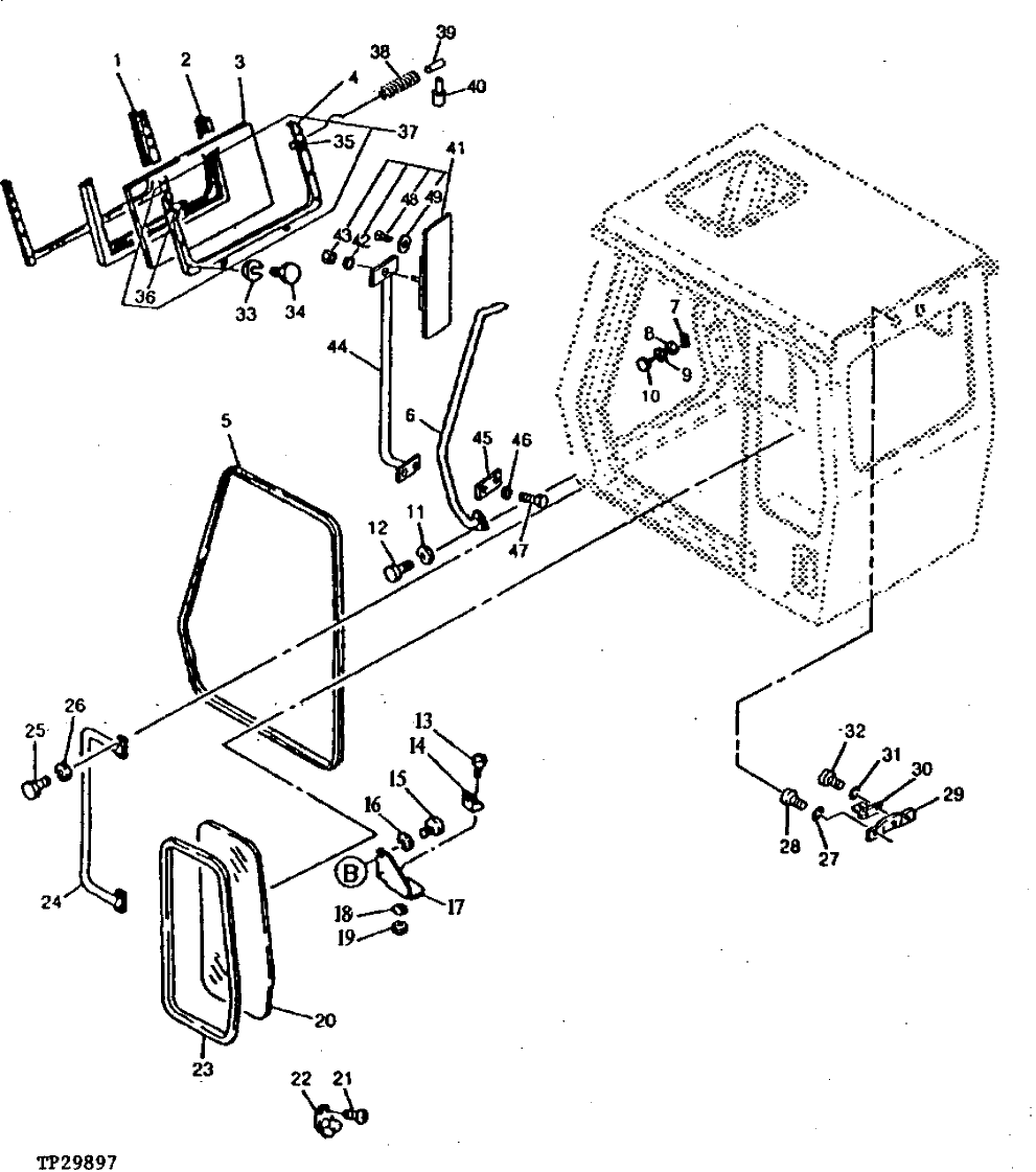Схема запчастей John Deere 90 - 12 - CAB COMPONENTS 1810 - OPERATORS STATION 18
