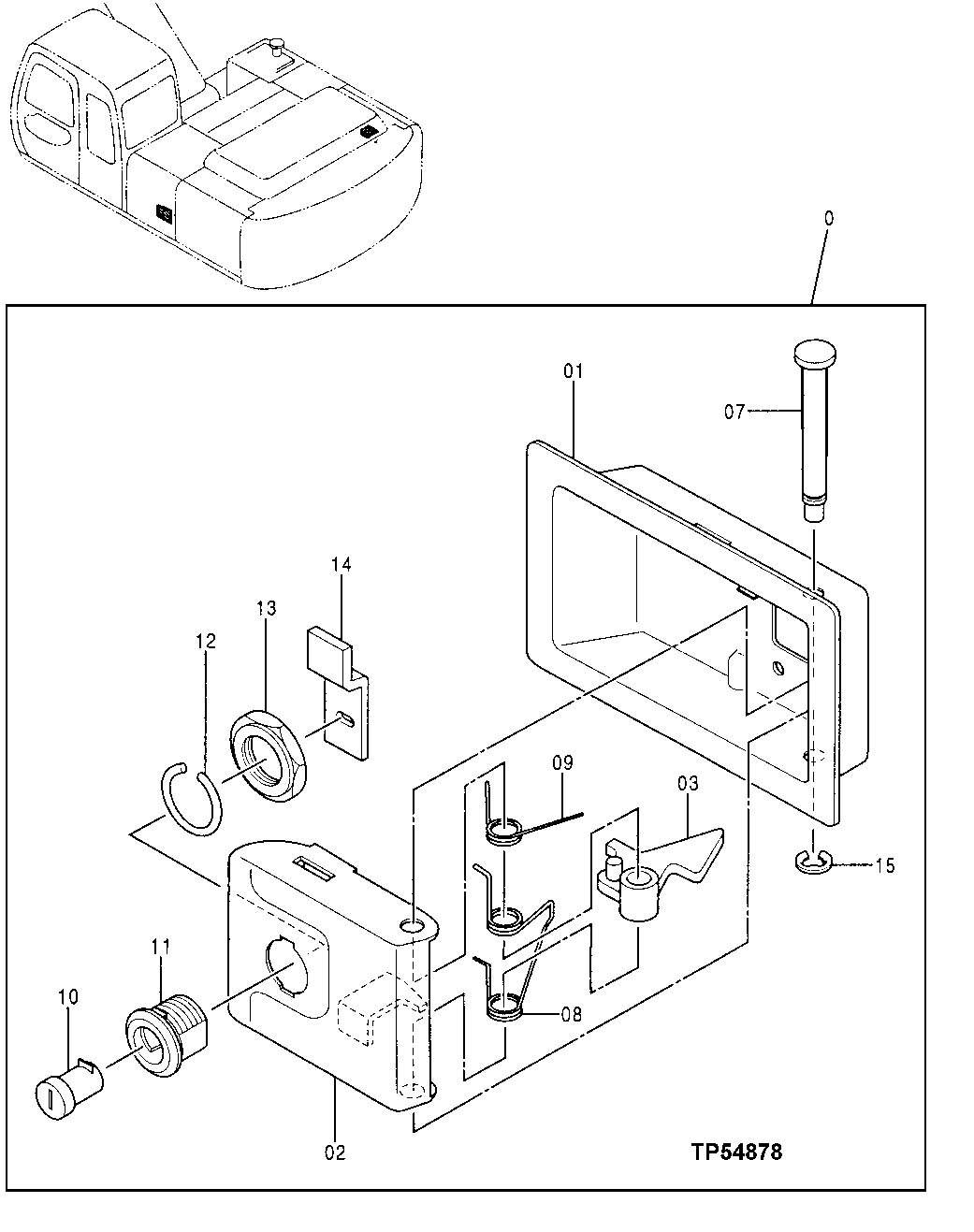 Схема запчастей John Deere 90 - 16 - DOOR LOCK 1910 - SHEET METAL AND STYLING 19