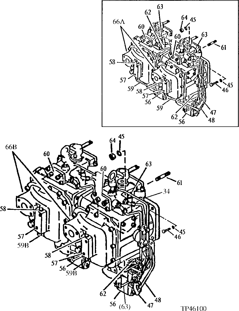 Схема запчастей John Deere 90 - 6 - MAIN HYDRAULIC PUMP 2160 - MAIN HYDRAULIC SYSTEM 21
