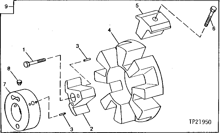 Схема запчастей John Deere 90 - 12 - MAIN HYDRAULIC PUMP COUPLING 2160 - MAIN HYDRAULIC SYSTEM 21